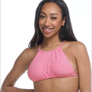 NWT Body Glove Pink Halter Bikini Top